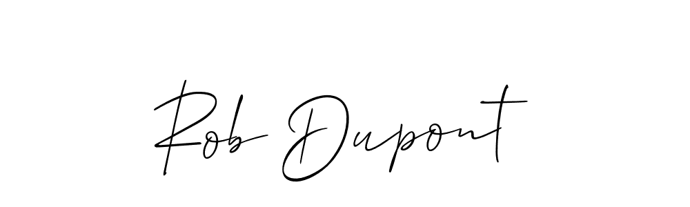 The best way (Allison_Script) to make a short signature is to pick only two or three words in your name. The name Rob Dupont include a total of six letters. For converting this name. Rob Dupont signature style 2 images and pictures png