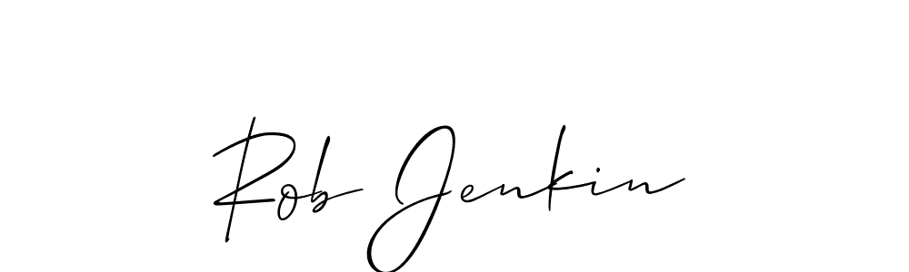 It looks lik you need a new signature style for name Rob Jenkin. Design unique handwritten (Allison_Script) signature with our free signature maker in just a few clicks. Rob Jenkin signature style 2 images and pictures png