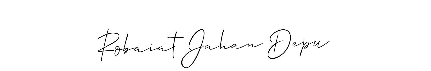 How to Draw Robaiat Jahan Depu signature style? Allison_Script is a latest design signature styles for name Robaiat Jahan Depu. Robaiat Jahan Depu signature style 2 images and pictures png