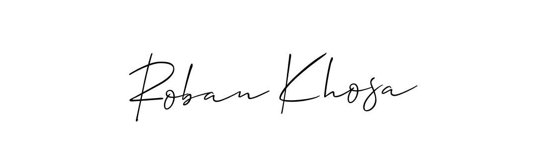 Design your own signature with our free online signature maker. With this signature software, you can create a handwritten (Allison_Script) signature for name Roban Khosa. Roban Khosa signature style 2 images and pictures png