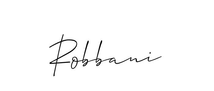 How to make Robbani name signature. Use Allison_Script style for creating short signs online. This is the latest handwritten sign. Robbani signature style 2 images and pictures png