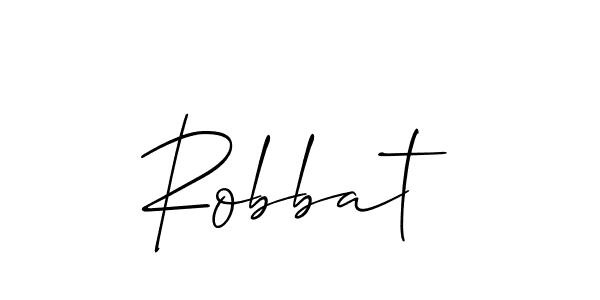 How to make Robbat signature? Allison_Script is a professional autograph style. Create handwritten signature for Robbat name. Robbat signature style 2 images and pictures png