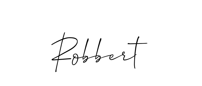 How to make Robbert signature? Allison_Script is a professional autograph style. Create handwritten signature for Robbert name. Robbert signature style 2 images and pictures png