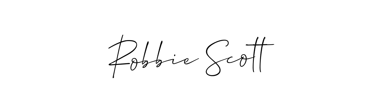 Also we have Robbie Scott name is the best signature style. Create professional handwritten signature collection using Allison_Script autograph style. Robbie Scott signature style 2 images and pictures png