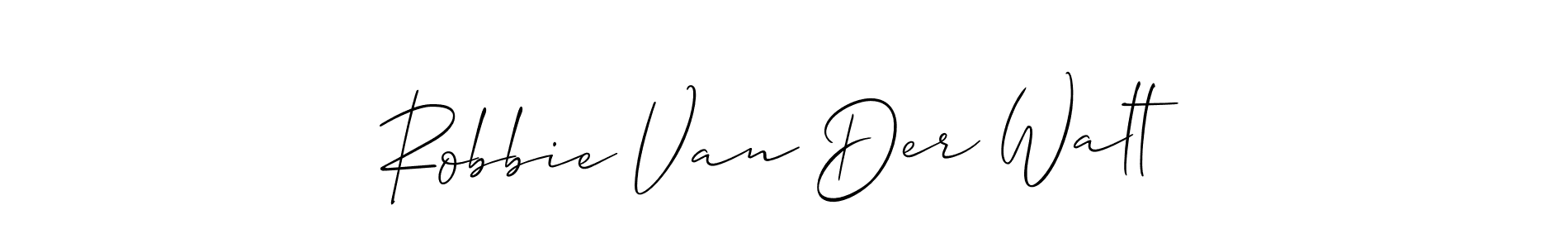 Create a beautiful signature design for name Robbie Van Der Walt. With this signature (Allison_Script) fonts, you can make a handwritten signature for free. Robbie Van Der Walt signature style 2 images and pictures png