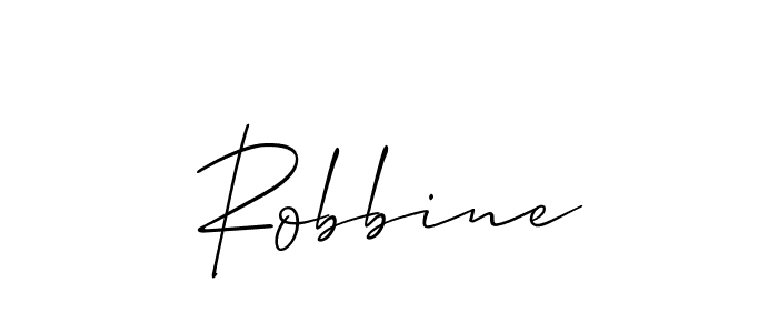 Also we have Robbine name is the best signature style. Create professional handwritten signature collection using Allison_Script autograph style. Robbine signature style 2 images and pictures png