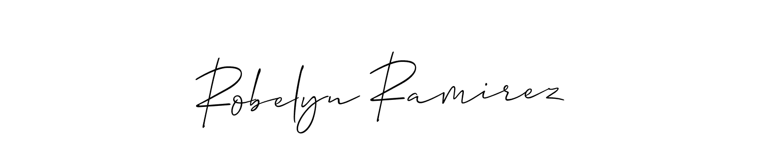 Also we have Robelyn Ramirez name is the best signature style. Create professional handwritten signature collection using Allison_Script autograph style. Robelyn Ramirez signature style 2 images and pictures png