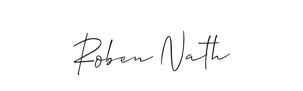 You should practise on your own different ways (Allison_Script) to write your name (Roben Nath) in signature. don't let someone else do it for you. Roben Nath signature style 2 images and pictures png