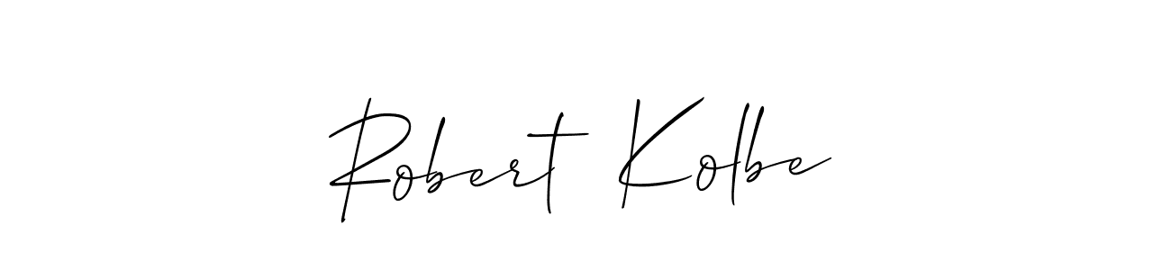 Allison_Script is a professional signature style that is perfect for those who want to add a touch of class to their signature. It is also a great choice for those who want to make their signature more unique. Get Robert  Kolbe name to fancy signature for free. Robert  Kolbe signature style 2 images and pictures png