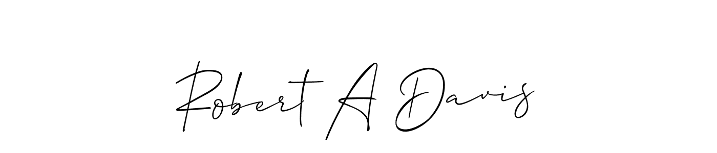 You should practise on your own different ways (Allison_Script) to write your name (Robert A Davis) in signature. don't let someone else do it for you. Robert A Davis signature style 2 images and pictures png