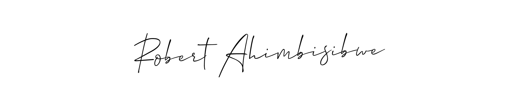 It looks lik you need a new signature style for name Robert Ahimbisibwe. Design unique handwritten (Allison_Script) signature with our free signature maker in just a few clicks. Robert Ahimbisibwe signature style 2 images and pictures png