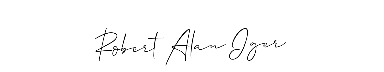 Create a beautiful signature design for name Robert Alan Iger. With this signature (Allison_Script) fonts, you can make a handwritten signature for free. Robert Alan Iger signature style 2 images and pictures png