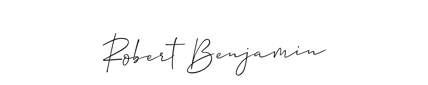 You should practise on your own different ways (Allison_Script) to write your name (Robert Benjamin) in signature. don't let someone else do it for you. Robert Benjamin signature style 2 images and pictures png