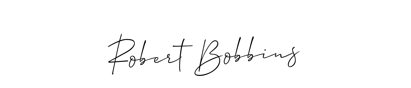 The best way (Allison_Script) to make a short signature is to pick only two or three words in your name. The name Robert Bobbins include a total of six letters. For converting this name. Robert Bobbins signature style 2 images and pictures png