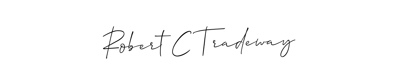 Use a signature maker to create a handwritten signature online. With this signature software, you can design (Allison_Script) your own signature for name Robert C Tradeway. Robert C Tradeway signature style 2 images and pictures png