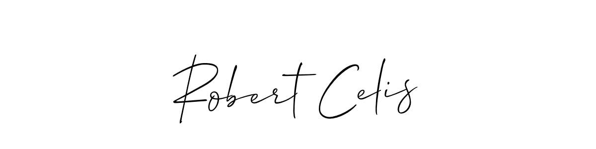 Create a beautiful signature design for name Robert Celis. With this signature (Allison_Script) fonts, you can make a handwritten signature for free. Robert Celis signature style 2 images and pictures png