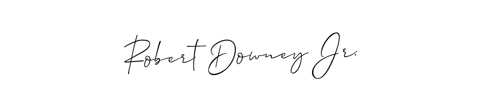 How to make Robert Downey Jr. name signature. Use Allison_Script style for creating short signs online. This is the latest handwritten sign. Robert Downey Jr. signature style 2 images and pictures png