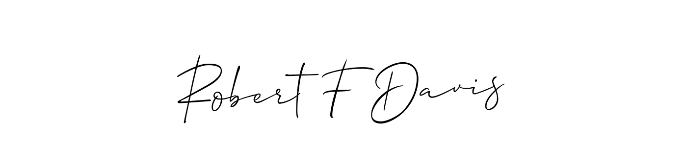 if you are searching for the best signature style for your name Robert F Davis. so please give up your signature search. here we have designed multiple signature styles  using Allison_Script. Robert F Davis signature style 2 images and pictures png