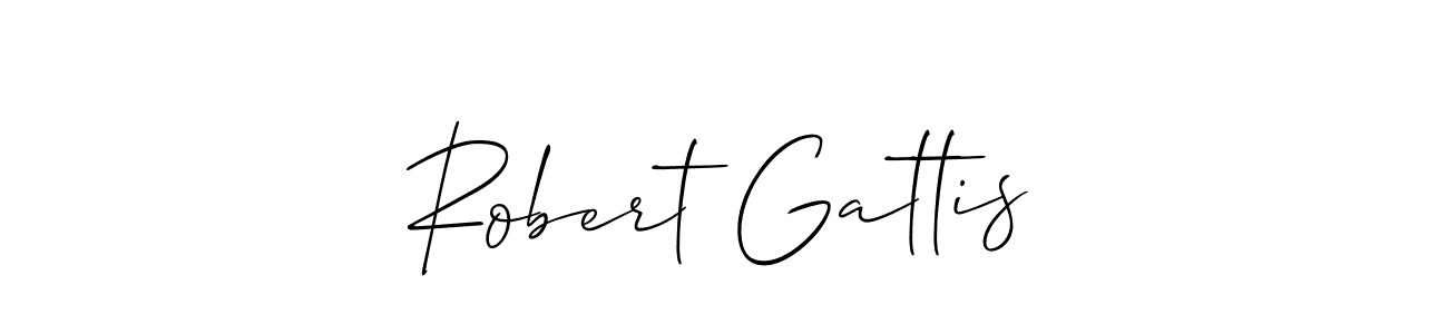 How to make Robert Gattis name signature. Use Allison_Script style for creating short signs online. This is the latest handwritten sign. Robert Gattis signature style 2 images and pictures png
