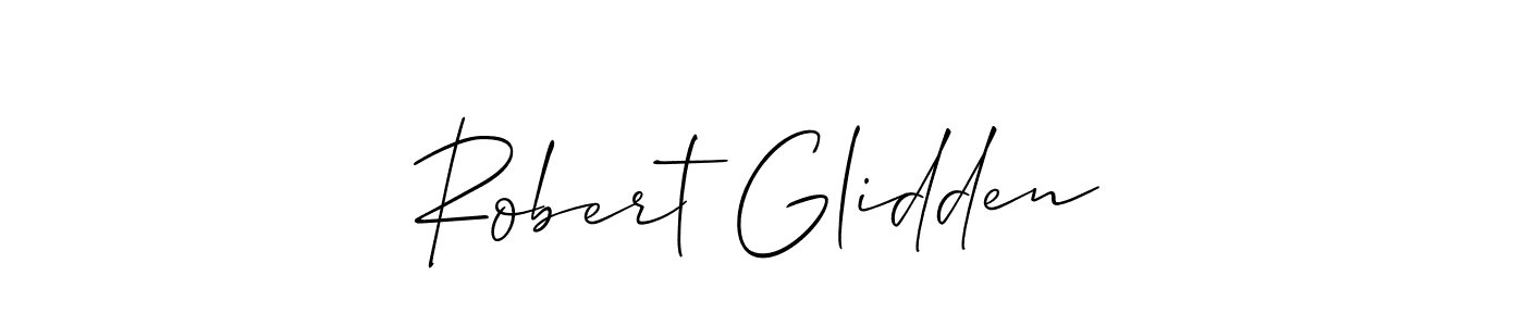 You should practise on your own different ways (Allison_Script) to write your name (Robert Glidden) in signature. don't let someone else do it for you. Robert Glidden signature style 2 images and pictures png