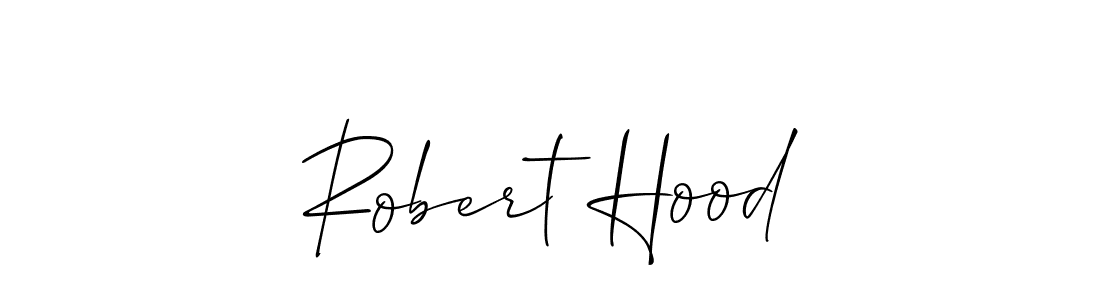 How to make Robert Hood name signature. Use Allison_Script style for creating short signs online. This is the latest handwritten sign. Robert Hood signature style 2 images and pictures png