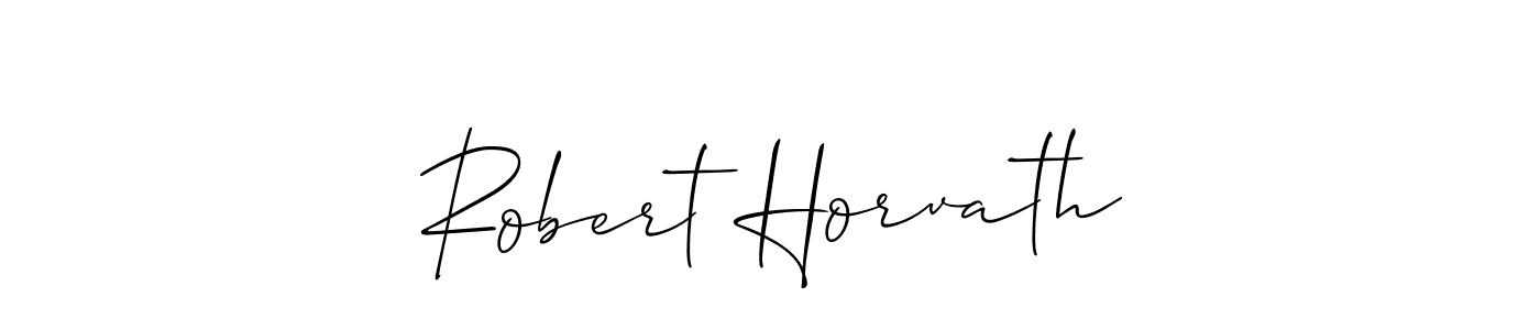 Make a short Robert Horvath signature style. Manage your documents anywhere anytime using Allison_Script. Create and add eSignatures, submit forms, share and send files easily. Robert Horvath signature style 2 images and pictures png