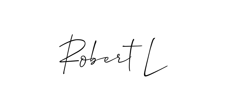 Also You can easily find your signature by using the search form. We will create Robert L name handwritten signature images for you free of cost using Allison_Script sign style. Robert L signature style 2 images and pictures png