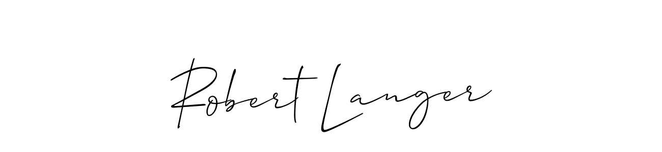Use a signature maker to create a handwritten signature online. With this signature software, you can design (Allison_Script) your own signature for name Robert Langer. Robert Langer signature style 2 images and pictures png