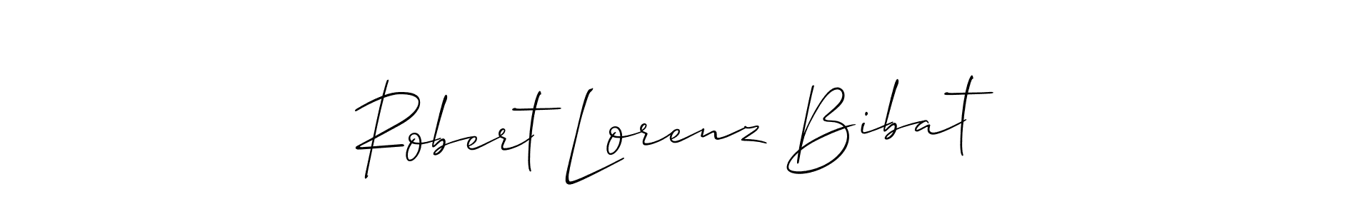 You should practise on your own different ways (Allison_Script) to write your name (Robert Lorenz Bibat) in signature. don't let someone else do it for you. Robert Lorenz Bibat signature style 2 images and pictures png