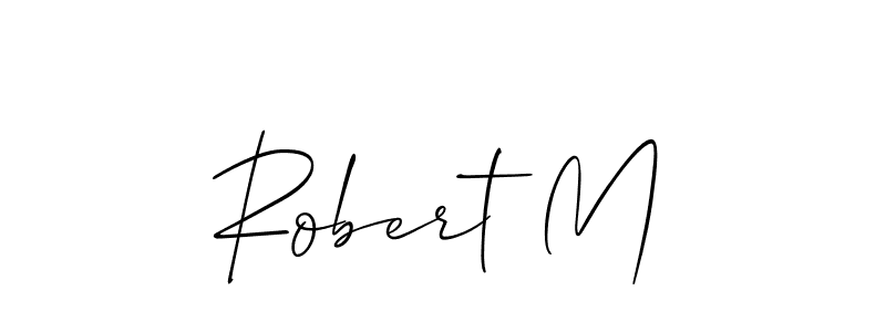 Robert M stylish signature style. Best Handwritten Sign (Allison_Script) for my name. Handwritten Signature Collection Ideas for my name Robert M. Robert M signature style 2 images and pictures png