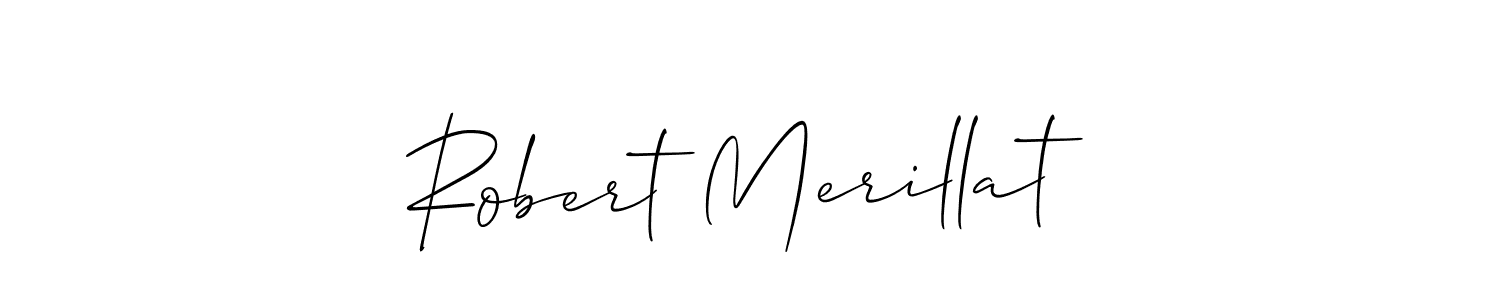 How to make Robert Merillat name signature. Use Allison_Script style for creating short signs online. This is the latest handwritten sign. Robert Merillat signature style 2 images and pictures png