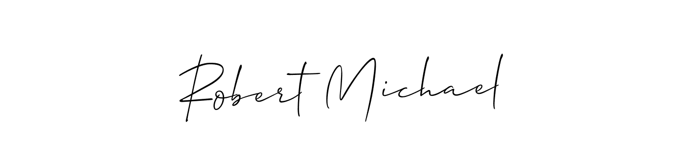 How to Draw Robert Michael signature style? Allison_Script is a latest design signature styles for name Robert Michael. Robert Michael signature style 2 images and pictures png
