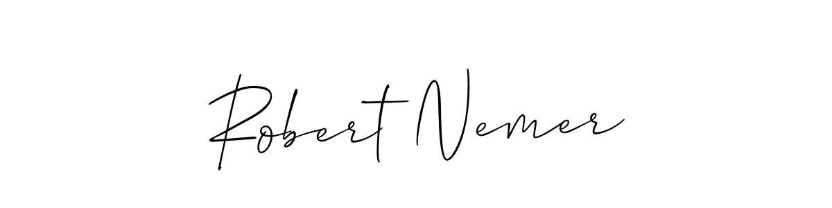 Make a beautiful signature design for name Robert Nemer. With this signature (Allison_Script) style, you can create a handwritten signature for free. Robert Nemer signature style 2 images and pictures png