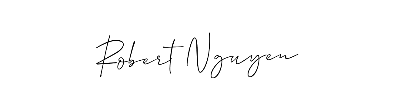 Make a beautiful signature design for name Robert Nguyen. With this signature (Allison_Script) style, you can create a handwritten signature for free. Robert Nguyen signature style 2 images and pictures png