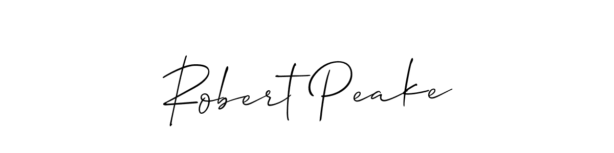 Robert Peake stylish signature style. Best Handwritten Sign (Allison_Script) for my name. Handwritten Signature Collection Ideas for my name Robert Peake. Robert Peake signature style 2 images and pictures png