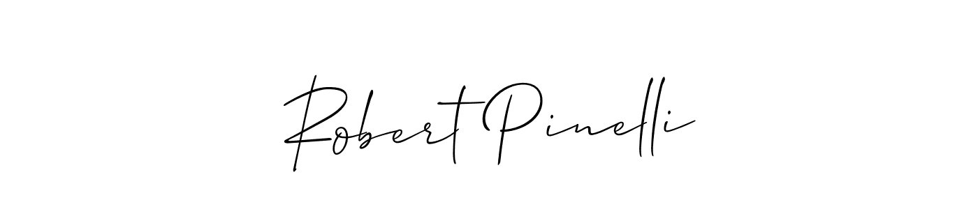 The best way (Allison_Script) to make a short signature is to pick only two or three words in your name. The name Robert Pinelli include a total of six letters. For converting this name. Robert Pinelli signature style 2 images and pictures png