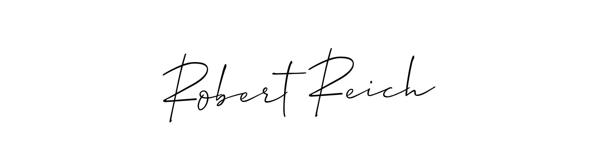 Make a beautiful signature design for name Robert Reich. With this signature (Allison_Script) style, you can create a handwritten signature for free. Robert Reich signature style 2 images and pictures png