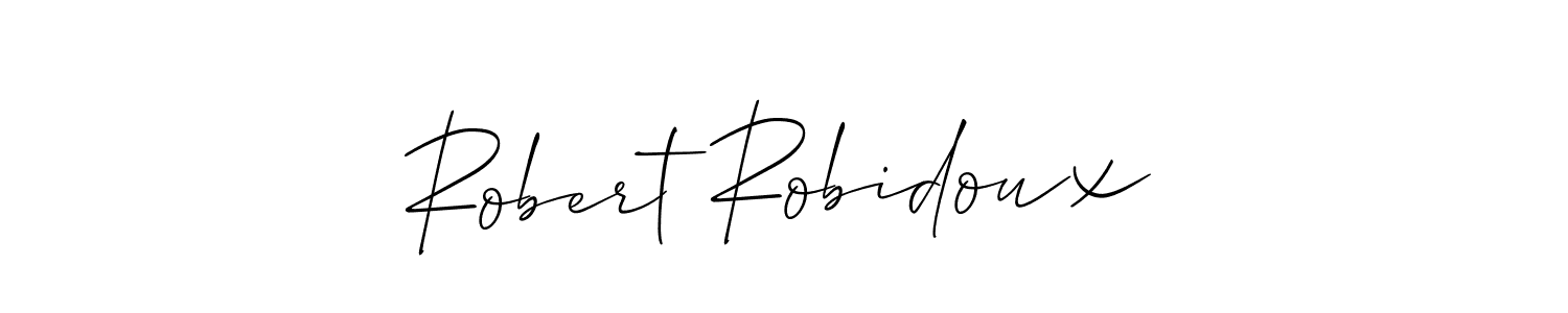 You should practise on your own different ways (Allison_Script) to write your name (Robert Robidoux) in signature. don't let someone else do it for you. Robert Robidoux signature style 2 images and pictures png