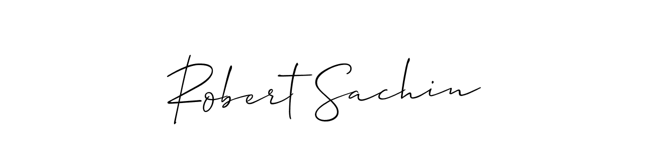 Make a beautiful signature design for name Robert Sachin. With this signature (Allison_Script) style, you can create a handwritten signature for free. Robert Sachin signature style 2 images and pictures png