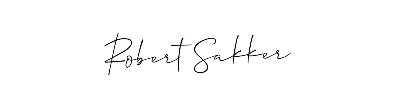 Robert Sakker stylish signature style. Best Handwritten Sign (Allison_Script) for my name. Handwritten Signature Collection Ideas for my name Robert Sakker. Robert Sakker signature style 2 images and pictures png