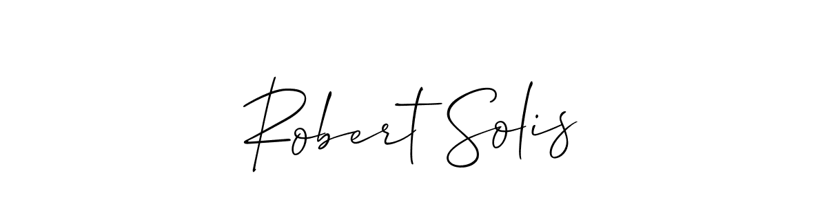 Design your own signature with our free online signature maker. With this signature software, you can create a handwritten (Allison_Script) signature for name Robert Solis. Robert Solis signature style 2 images and pictures png
