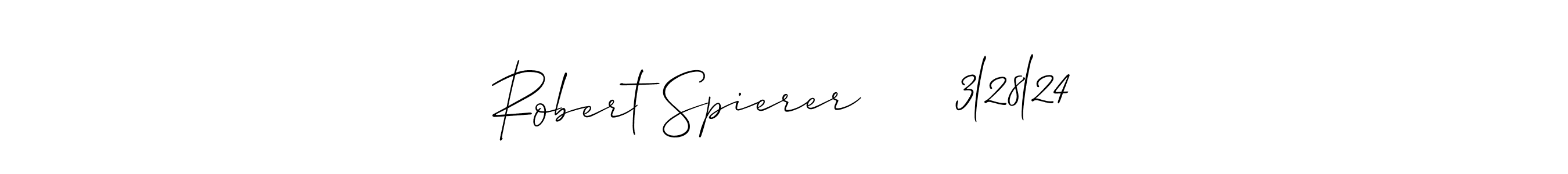 Use a signature maker to create a handwritten signature online. With this signature software, you can design (Allison_Script) your own signature for name Robert Spierer      3l28l24. Robert Spierer      3l28l24 signature style 2 images and pictures png