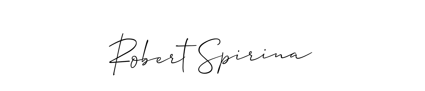 Use a signature maker to create a handwritten signature online. With this signature software, you can design (Allison_Script) your own signature for name Robert Spirina. Robert Spirina signature style 2 images and pictures png