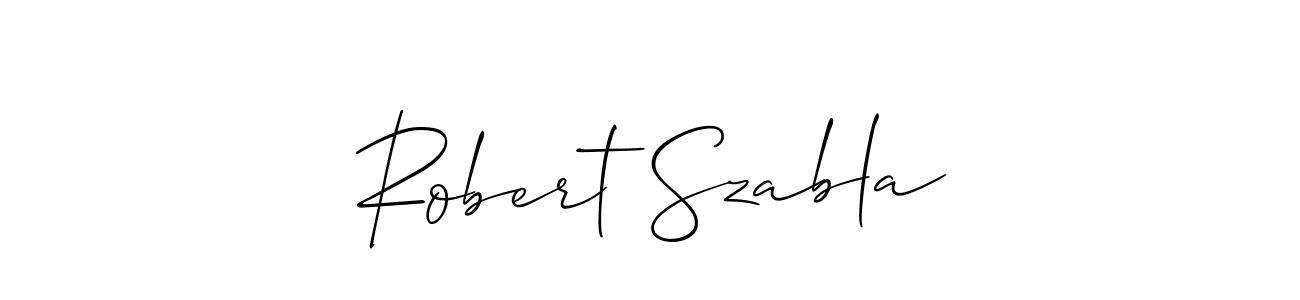 Similarly Allison_Script is the best handwritten signature design. Signature creator online .You can use it as an online autograph creator for name Robert Szabla. Robert Szabla signature style 2 images and pictures png