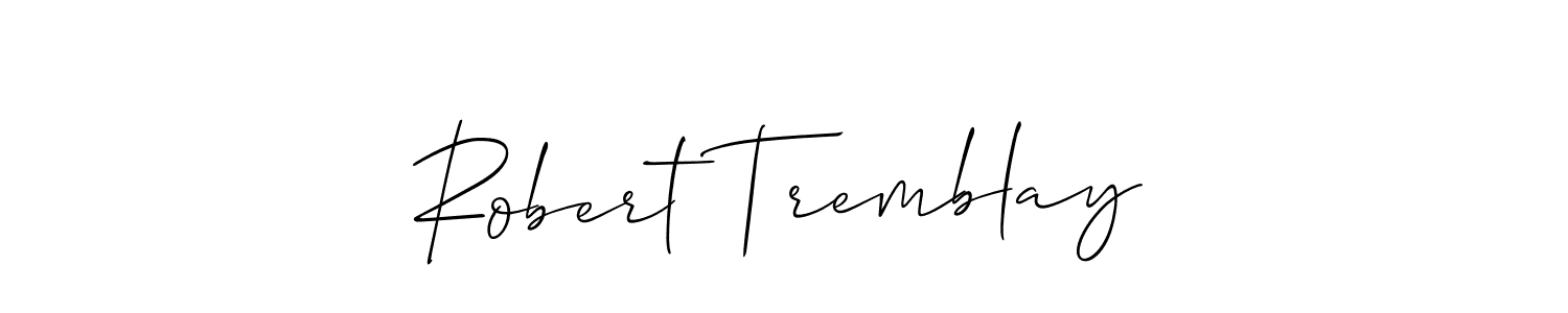 The best way (Allison_Script) to make a short signature is to pick only two or three words in your name. The name Robert Tremblay include a total of six letters. For converting this name. Robert Tremblay signature style 2 images and pictures png