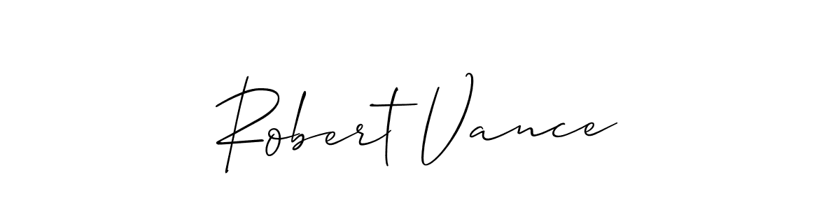 The best way (Allison_Script) to make a short signature is to pick only two or three words in your name. The name Robert Vance include a total of six letters. For converting this name. Robert Vance signature style 2 images and pictures png