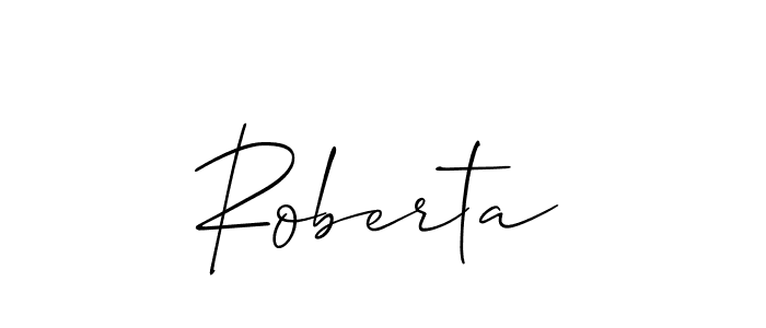 Use a signature maker to create a handwritten signature online. With this signature software, you can design (Allison_Script) your own signature for name Roberta. Roberta signature style 2 images and pictures png