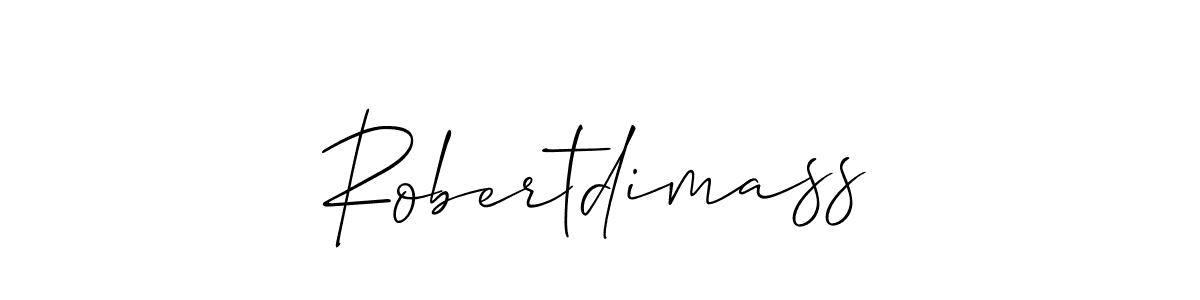 The best way (Allison_Script) to make a short signature is to pick only two or three words in your name. The name Robertdimass include a total of six letters. For converting this name. Robertdimass signature style 2 images and pictures png