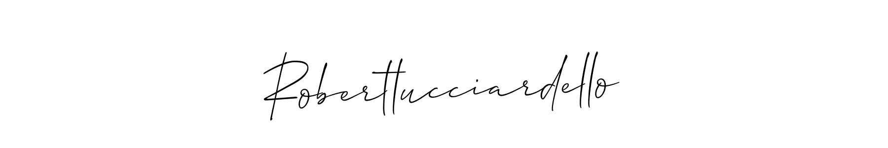 Use a signature maker to create a handwritten signature online. With this signature software, you can design (Allison_Script) your own signature for name Robertlucciardello. Robertlucciardello signature style 2 images and pictures png
