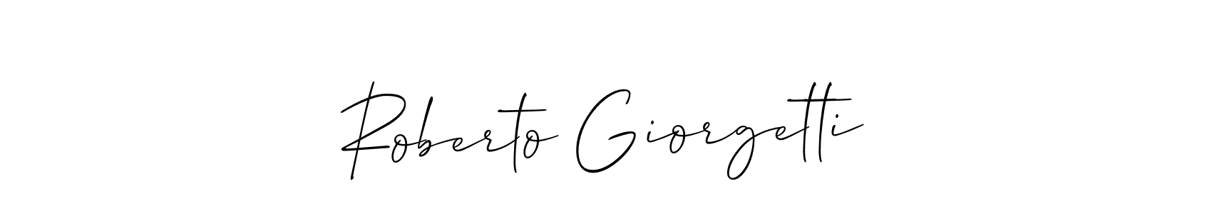 Use a signature maker to create a handwritten signature online. With this signature software, you can design (Allison_Script) your own signature for name Roberto Giorgetti. Roberto Giorgetti signature style 2 images and pictures png